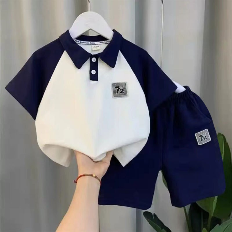 Boys Summer Clothing Set Lightweight Kids Polo Shirts For Summer