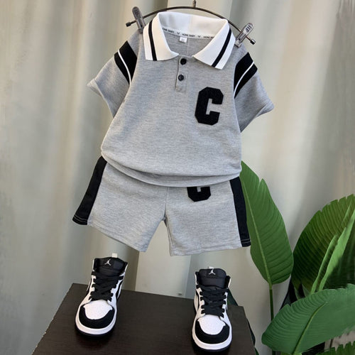 Boys Summer Clothing Set Lightweight Kids Polo Shirts For Summer