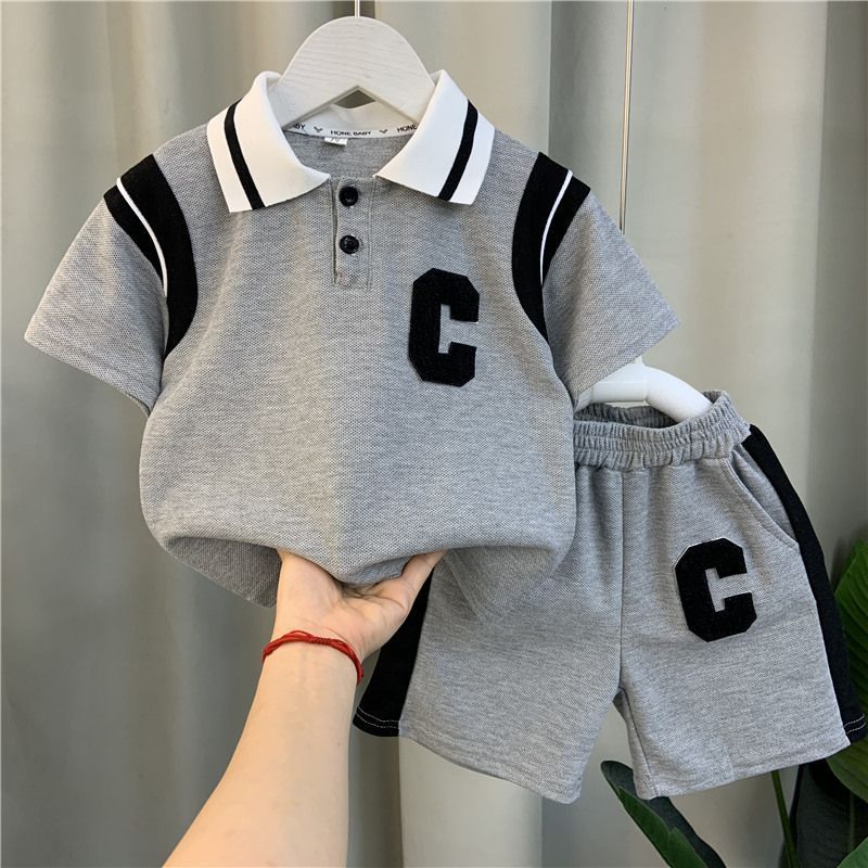 Boys Summer Clothing Set Lightweight Kids Polo Shirts For Summer
