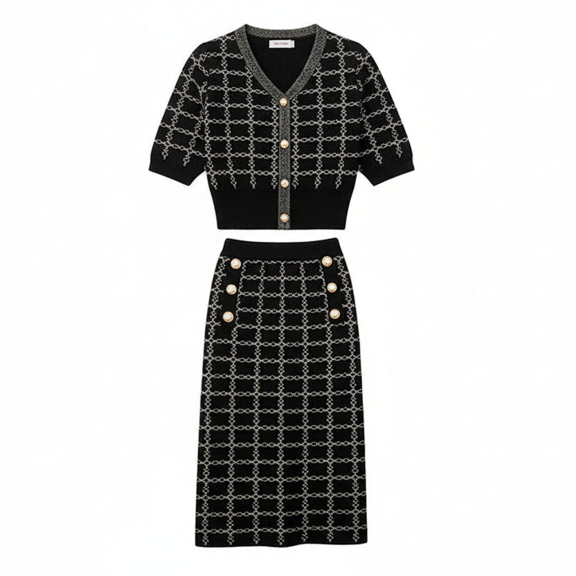 Traje femenino formal con corte entallado elegante