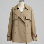 Trench coat mujer doble botonadura elegante