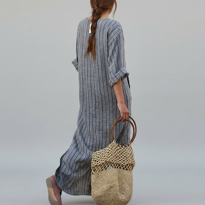 Vestido maxi cómodo y ligero para mujer con forro de poliéster