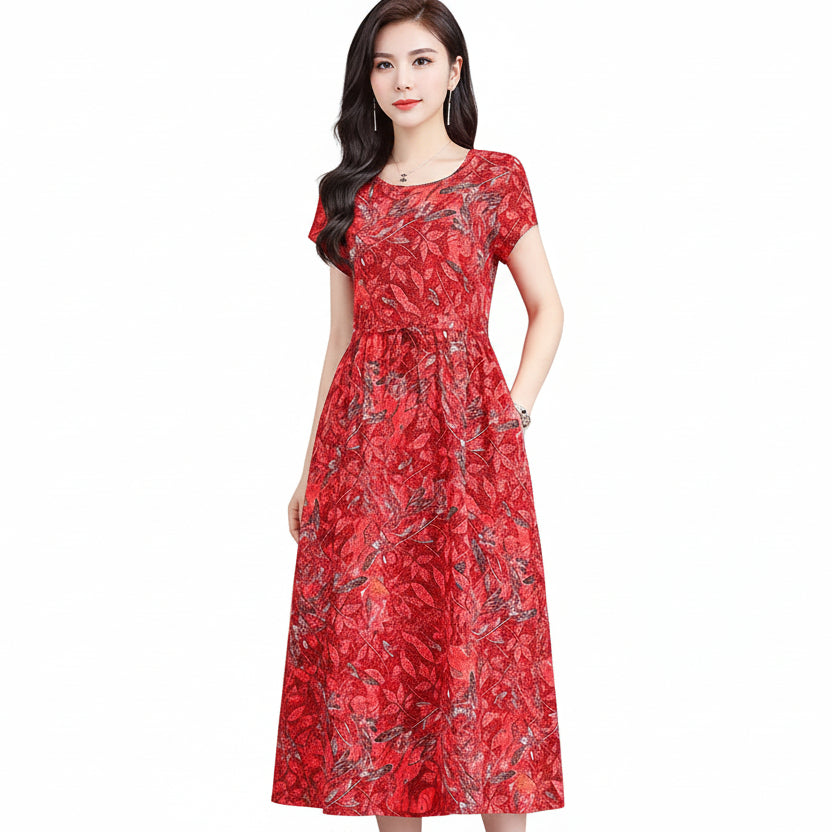 Vestido de largo medio estilo elegante commuter mujer