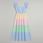 Vestido resort geométrico elegante para mujer